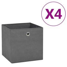  Pudełka z włókniny, 4 szt. 28x28x28 cm, szare Lumarko!