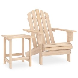  Krzesło ogrodowe Adirondack ze stolikiem, drewno jodłowe Lumarko!