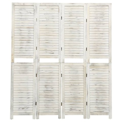  Parawan 4-panelowy, biały, 140 x 165 cm, drewniany Lumarko!
