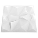  Panele ścienne 3D, 48 szt., 50x50 cm, diamentowa biel, 12 m² Lumarko!