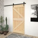  Drzwi przesuwne z osprzętem, 90x210 cm, lite drewno sosnowe Lumarko!