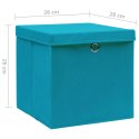 Pudełka z pokrywami, 10 szt., 28x28x28 cm, błękitne Lumarko!