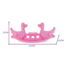 Bujak Wieloosobowy Dino Huśtawka Równoważna Różowa Lumarko!
