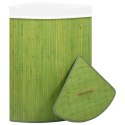 Bambusowy kosz na pranie, narożny, zielony, 60 L Lumarko!