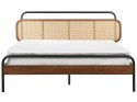 Łóżko drewniane 160 x 200 cm ciemne BOUSSICOURT Lumarko!