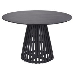 Stół do jadalni okrągły drewno akacjowe ⌀ 120 cm czarny MESILLA Lumarko!