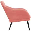 Fotel, różowy, 63x76x80 cm, obity aksamitem Lumarko!