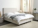 Łóżko regulowane tapicerowane 160 x 200 cm beżowe DUKE II Lumarko!