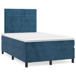 Łóżko kontynentalne z materacem, ciemnoniebieskie, 120x190 cm Lumarko!