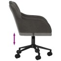 Obrotowe krzesło biurowe, ciemnoszare, tapicerowane aksamitem Lumarko!