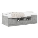 Leżanka z szufladami, szarość betonu, 75x190 cm Lumarko!