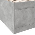 Leżanka z szufladami, szarość betonu, 75x190 cm Lumarko!