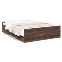 Rama łóżka z szufladami, brązowy dąb, 140x190 cm Lumarko!