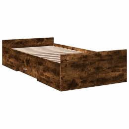 Rama łóżka z szufladami, przydymiony dąb, 90x200 cm Lumarko!