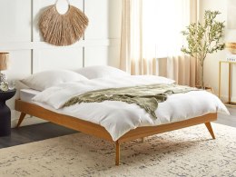 Łóżko 160 x 200 cm jasne drewno BERRIC Lumarko!