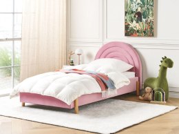 Łóżko welurowe 90 x 200 cm różowe ANET Lumarko!