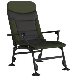 Krzesło wędkarskie z podłokietnikami, składane, zielone Lumarko!