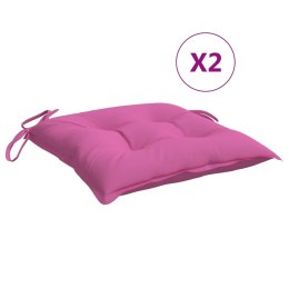 Poduszki na krzesła, 2 szt., różowe, 40x40x7 cm, tkanina Lumarko!