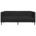 Sofa 2-osobowa, czarna, tapicerowana tkaniną Lumarko!