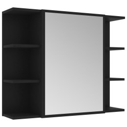  Szafka łazienkowa z lustrem, czarna, 80 x 20,5 x64 cm, płyta Lumarko!