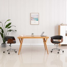  Obrotowe krzesło biurowe, szare, gięte drewno i tkanina Lumarko!