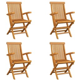  Składane krzesła ogrodowe, 4 szt., lite drewno tekowe Lumarko!