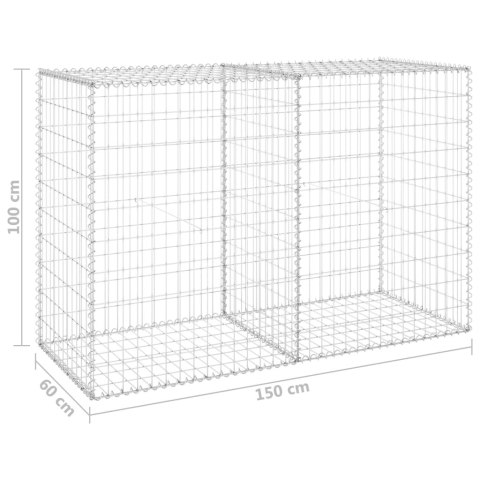  Mur gabionowy z pokrywami, stal galwanizowana, 150x60x100 cm Lumarko!