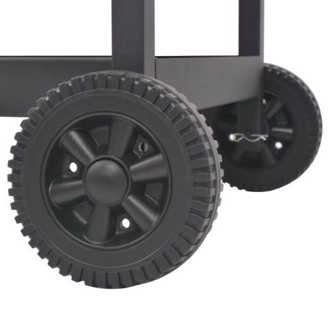  Grill węglowy z wędzarnią i dolną półką, czarny Lumarko!