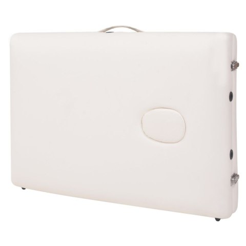  Składany, dwuczęściowy stół do masażu ze stołkiem, biały Lumarko!