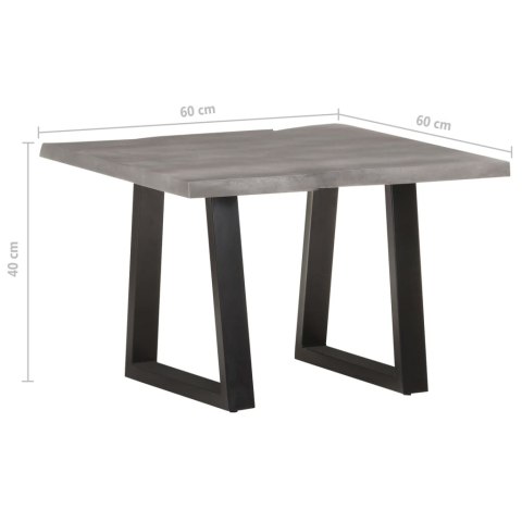  Stolik kawowy o naturalnych krawędziach, 60x60x40 cm, akacja Lumarko!