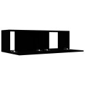  Szafka pod telewizor, czarna, 100x30x30 cm, płyta wiórowa Lumarko!