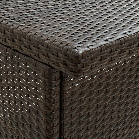  3-częściowy zestaw mebli barowych, polirattan, brązowy Lumarko!