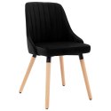  Krzesła stołowe, 2 szt., czarne, aksamitne Lumarko!