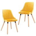  Krzesła stołowe, 2 szt., żółte, aksamitne Lumarko!