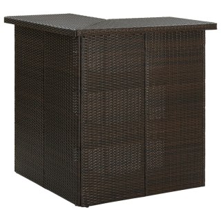  Narożny stolik barowy, brązowy, 100x50x105 cm, rattan PE Lumarko!