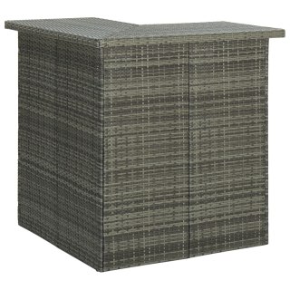  Narożny stolik barowy, szary, 100x50x105 cm, rattan PE Lumarko!