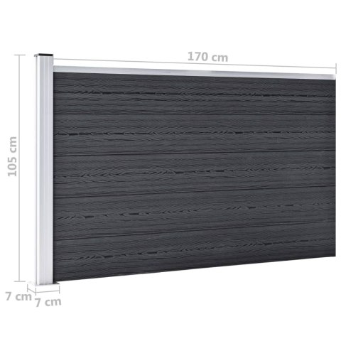  Ogrodzenie ogrodowe WPC, 180x105 cm, szare Lumarko!