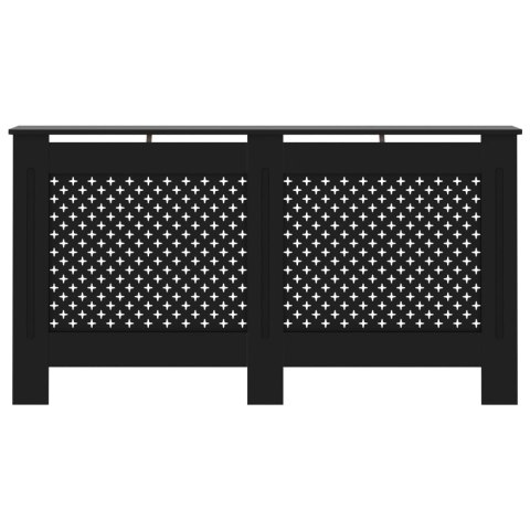  Osłona na kaloryfer, czarna, 152x19x81 cm, MDF Lumarko!