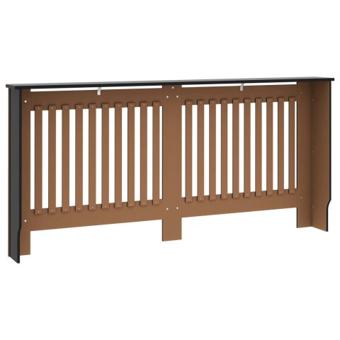  Osłona na kaloryfer, czarna, 172x19x81 cm, MDF Lumarko!