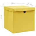  Pudełka z pokrywami, 10 szt., 28x28x28 cm, żółte Lumarko!