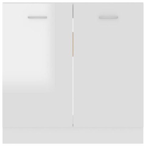  Szafka kuchenna, wysoki połysk, biała, 80x46x81,5 cm, płyta Lumarko!