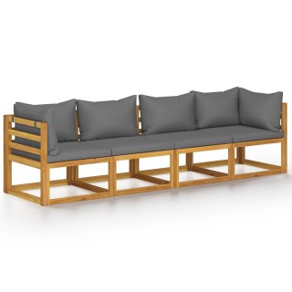  4-osobowa sofa ogrodowa z poduszkami, lite drewno akacjowe Lumarko!
