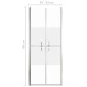  Drzwi prysznicowe, szkło częściowo mrożone, ESG, 101x190 cm Lumarko!