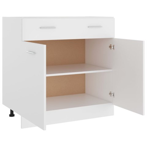  Szafka kuchenna, biała, 80x46x81,5 cm, płyta wiórowa Lumarko!