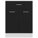  Szafka kuchenna, czarna, 60x46x81,5 cm, płyta wiórowa Lumarko!