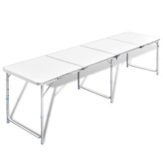  Składany, aluminiowy stół kempingowy z regulacją wysokości 240 x 60 cm Lumarko!