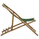  Leżak z bambusa i zielonego płótna Lumarko!
