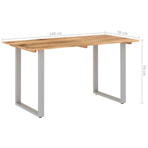  Stół jadalniany, 140x70x76 cm, lite drewno akacjowe Lumarko!