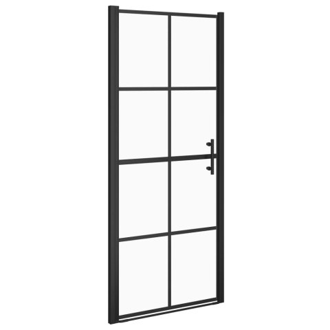  Drzwi prysznicowe, hartowane szkło, 81 x 195 cm, czarne Lumarko!