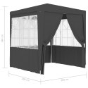  Namiot imprezowy ze ściankami, 2x2 m, antracyt, 90 g/m² Lumarko!